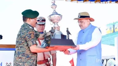 जगदलपुर: करनपुर में केंद्रीय गृहमंत्री अमित शाह ने CRPF के जवानों को किया सम्मानित