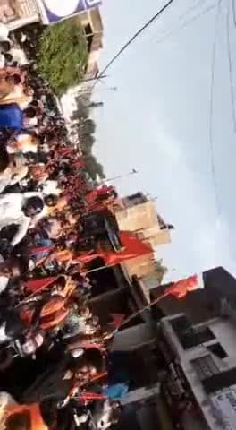 आज श्री राम नवमी के दिन अंबेडकरनगर में वहा के भक्तो द्वारा एक भव्य शोभा यात्रा निकाली गई पुलिस प्रशासन मुस्तैद रहा@