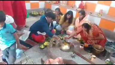 कटकमदाग: ग्राम नावाडीह के शिव मंदिर में एक दिवसीय रुद्राभिषेक यज्ञ का हुआ आयोजन