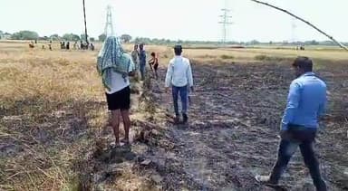 भदोही: जोगीपुर गांव में मंगलवार को शॉर्ट सर्किट की वजह से लगभग 3 बीघा गेहूं की खड़ी फसल जलकर हुई नष्ट