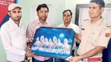 शाहपुरा: अंतेला में नवनियुक्त भाबरू थाना प्रभारी धर्म सिंह का किया गया सम्मान