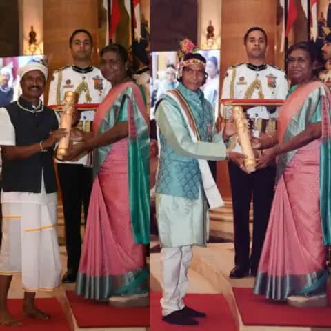 छत्तीसगढ़ का मान बढ़ाने वाले प्रसिद्ध नाचा कलाकार श्री डोमार सिंह कुंवर जी एवं काष्ठ शिल्पी अजय कुमार मंडावी जी  को राष्ट्रपति श्रीमती द्रौपदी मुर्मू जी ने #पद्मश्री सम्मान से सम्मानित किया।

आप दोनों को बधाई, शुभकामनायें