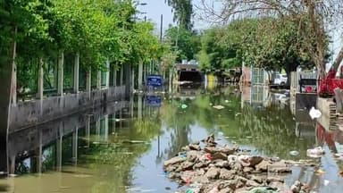 सोनीपत: शंभु दयाल स्कूल स्थित डिस्पोजल मोटर बंद होने के कारण सारंग रोड पर हुआ जलभराव, रेलवे के पार्क में भी पहुंचा दूषित पानी