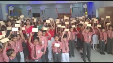 बलरामपुर: कॉन्वेंट स्कूल धुसाह में बच्चे "हमें चाहिए विश्वविद्यालय" अभियान में हुए शामिल, मुख्यमंत्री को लिखा पत्र