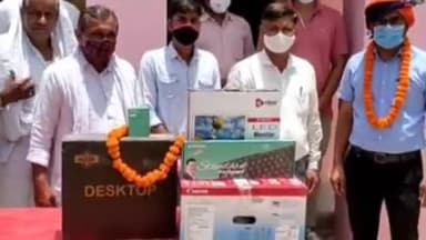 शाहपुरा: भानावास पीएससी में बिजनेसमैन ने दो कंप्यूटर किए भेंट, ऑनलाइन काम में होगी आसानी