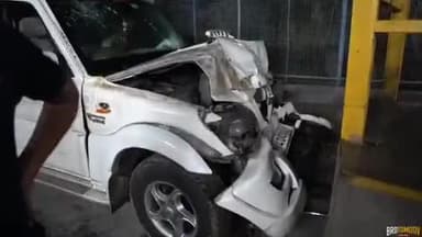 शाहपुरा: चंदवाजी के हाईवे मार्ग पर तीन वाहनों के बीच हुई भिड़ंत से यातायात हुआ बाधित