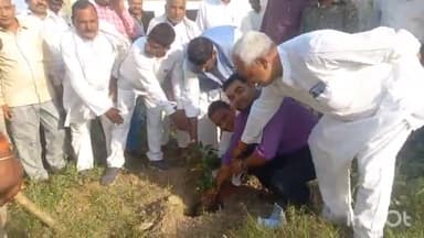 सोनभद्र बंशी सुर्यपुर: वंशी प्रखंड प्रांगण में स्थानीय विधायक बागी कुमार वर्मा के द्वारा किया गया वृक्षारोपण