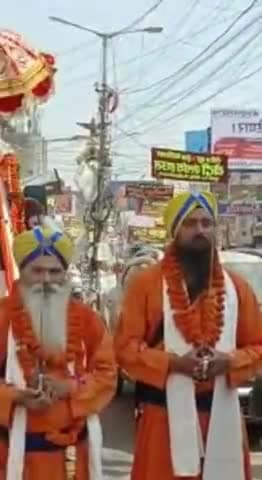 कानपुर: रतन लाल नगर में सिखों के प्रथम गुरु नानक देव जी की जन्मतिथि और खालसा साजना दिवस के उपलक्ष्य पर निकली गई शोभा यात्रा