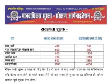 जिन लोगों को 
मानवाधिकार सुरक्षा एवं संरक्षण ऑर्गेनाइजेशन से जुड़ना हो हम से संपर्क करें 8287517815