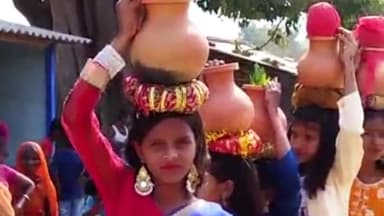 हरलाखी: हटवरिया में श्री राजा शलहेश पूजा को लेकर निकाली गई भव्य कलश शोभा यात्रा