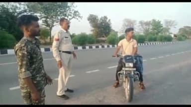 शिवपुरी नगर: अमोला पुलिस ने NH-27 पर चलाया वाहन जांच अभियान, 2 दर्जन वाहन चालकों के काटे चालान