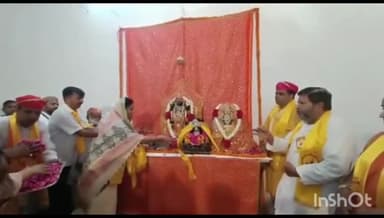 बड़गांव: जिले में देवस्थान विभाग की देव दर्शन यात्रा का हुआ शुभारंभ, देवस्थान विभाग की मंत्री शकुंतला रावत ने लिया भाग