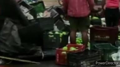 जगदलपुर: आम से भरा ट्रक अनियन्त्रित हो कर चांदनी चौक के समीप पलटा, सड़को पर पसरा आम