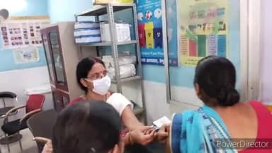 बेगूसराय: सदर अस्पताल में बीस लोगों को कोरोना की वैक्सीन दी गई