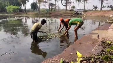 हज़ारीबाग: हजारीबाग में झील के पानी की दुर्गंध कम होने से लोगों को मिली राहत