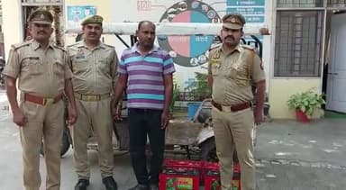 कानपुर: कोहना में देसी तमंचे और कारतूस के साथ शातिर वाहन चोर गिरफ्तार, चोरी का ई रिक्शा और चार बैटरी बरामद