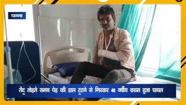 पन्ना: नवीन झालर में पेड़ की डाल टूटने से गिरकर घायल हुआ व्यक्ति, एम्बुलेंस के ना पहुँचने पर बाइक से पहुंचाया गया अस्पताल