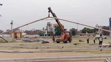 मुरादाबाद: 1 मई को मुरादाबाद आएंगे सीएम योगी, लाइनपार के रामलीला ग्राउंड में जोर शोर से चल रही तैयारियां