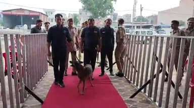 मुरादाबाद: लाइनपार में कल होने वाले मुख्यमंत्री के आगमन को लेकर डॉग स्क्वायड टीम के साथ पुलिस ने लिया सुरक्षा व्यवस्था का जायजा