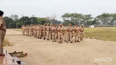 बलरामपुर: अपर पुलिस अधीक्षक ने पुलिस लाइन में पुलिस परेड का किया निरीक्षण