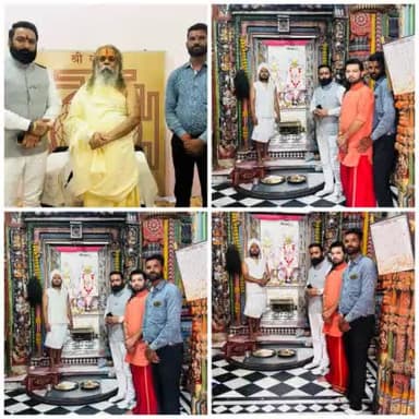 #दूधाधारी_मठ_रायपुर में प्रभु श्रीराम जानकी के दर्शन किये साथ ही मठ के महंत, गौसेवा आयोग छत्तीसगढ़ के अध्यक्ष, (कैबिनेट मंत्री दर्जा प्राप्त) आदरणीय श्री #राम_सुंदर_दास_जी से भेंट कर उन्हें #खारुन_गंगा_महाआरती में पधारने हेतु आमंत्रित किया।