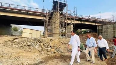 हुज़ूर: मुखर्जी नगर कोलार सिक्स लेन के कार्य के साथ साथ सर्वधर्म पुल का भी विधायक रामेश्वर शर्मा ने किया निरीक्षण