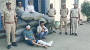 चित्तौड़गढ़: बलवंत नगर चौराहे पर DST ने नाकाबंदी कर 283.810 किलो अवैध डोडा चूरा सहित कार, पिस्टल व खाली कारतूस की जब्त