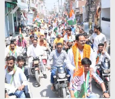 मोटरसाइकिल रैली से शहर में मची धूम, मुस्लिम क्षेत्रों में तेजी से बदलने लगे समीकरण