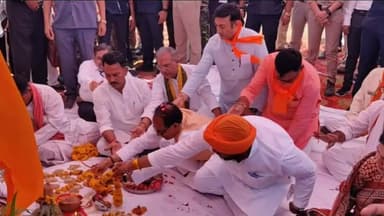 नीमच नगर: नीमच सांसद सुधीर गुप्ता ग्राम जवानपुरा में दाबयुक्त सूक्ष्म वृहद सिंचाई परियोजना के भूमिपूजन कार्यक्रम में हुए शामिल