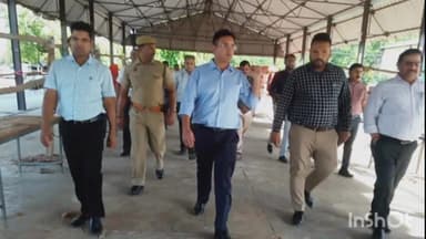 आगरा: आगरा-फ़िरोज़ाबाद स्थित मंडी समिति में नगर निकाय चुनाव को लेकर होने वाली काउंटिंग को लेकर डीएम नवनीत चहल ने किया निरीक्षण।