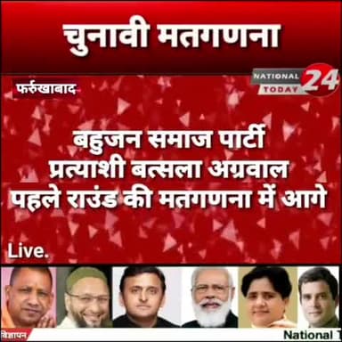 फर्रुखाबाद में बीएसपी सबसे आगे दूसरे नंबर पर भाजपा।
#nationaltoday24 #breakingnews #newsupdate #news #today #nikaychunav