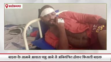 अशोक नगर: मोहरी की पठार पर बाइक के सामने आवारा पशु आने से अनियंत्रित होकर फिसली बाइक, 27 वर्षीय युवक हुआ घायल