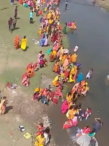 पतरातू: #kalash  yatra patratu, #bhurkunda , 
thana chok se nalkari nadi