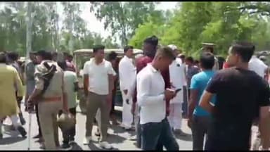 मुरादाबाद: मूंढापांडे थाना क्षेत्र में बाइक सवार को अज्ञात वाहन ने मारी टक्कर, दंपति समेत चार हुए घायल