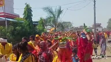 बुदनी: बकतरा में कलश यात्रा के साथ हुआ सीताराम महायज्ञ का आगाज।