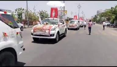 #संतरामपालजीमहाराज के पावन सानिध्य में होने वाले कबीर प्रकट दिवस के उपलक्ष्य में जयपुर राजस्थान शोभायात्रा।