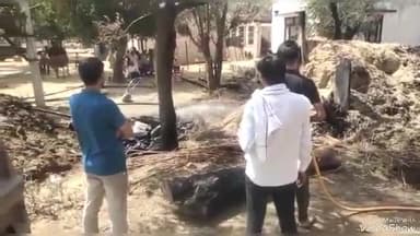 पावटा: छितोली के खरबूजी में कच्चे घर में लगी आग, हजारों का सामान जलकर हुआ राख, दमकल की सहायता से पाया काबू