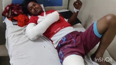 लाडपुरा: कुन्हाड़ी क्षेत्र की नांता बरडा बस्ती में 2 मोटरसाइकिल की टक्कर में युवक घायल