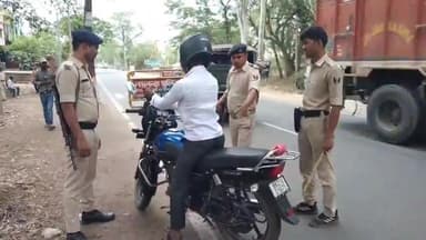 नूरसराय: थाना नूरसराय के पास चलाया गया वाहन जांच अभियान, दो बाइक चालकों से वसूला गया दो हजार रुपये जुर्माना