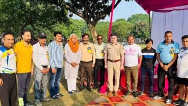 जगाधरी: जिला फुटबॉल लीग द्वारा तेजली ग्राउंड में कराए जा रहे फुटबॉल टूर्नामेंट का शुभारंभ करने पहुंचे यमुनानगर विधायक