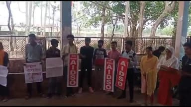 अशोक नगर: महिला पहलवानों के समर्थन में नेहरू महाविद्यालय में AIDSO ने किया प्रदर्शन, पहलवानों पर दर्ज FIR वापस कराने की उठाई मांग