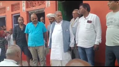 नूरसराय: डैईया गांव के पास सड़क दुर्घटना में मारे गए दीपू चौधरी के परिवार को उनके घर जाकर मंत्री श्रवण कुमार ने दिया सहायता चेक