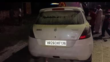 उकलाना: सुरेवाला गांव के पास चलती गाड़ी में लगी आग, गाड़ी का इंजन जलकर हुआ राख