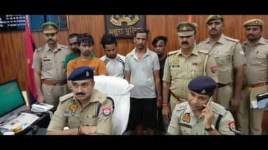 मथुरा: गोविंद नगर पुलिस ने शातिर मोबाइल चोर गैंग के 5 चोरों को 22 चोरी के मोबाइलों के साथ अमरनाथ कॉलेज के पास से किया गिरफ्तार