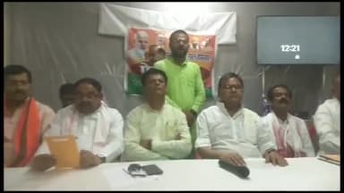 सासाराम: नरेंद्र मोदी की सरकार के 9 साल पूरे होने के बाद कुशवाहा सभा भवन में भाजपा के पूर्व मंत्री भीम सिंह ने की प्रेस वार्ता