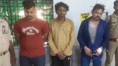 शाहगंज: नगर के अयोध्या मार्ग स्थित सेंट जार्ज स्कूल के प्रबन्धक पत्रकार पर हुए चाकू से हमले के तीन आरोपित को किया गिरफ्तार