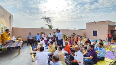 जगाधरी: राघव दिव्य योग अनुसंधान आश्रम से गंगा जमुना सरस्वती को लेकर एक दिवसीय यात्रा का शुभारंभ करने पहुंचे शिक्षा मंत्री