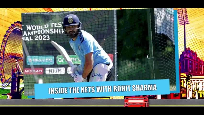 Skipper Rohit Sharma Hustles at the net practice. Tune in to #WTCFinalonStar, June 7-11, 2 PM onwards, Star Sports
