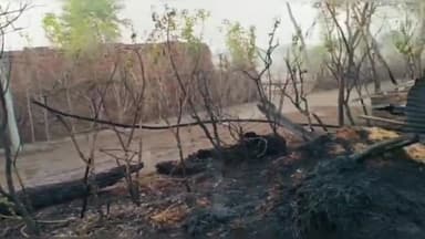 रैपुरा: ग्राम महाराजगंज में एक घर में अज्ञात कारणों से लगी आग, लाखों रुपए का सामान जलकर हुआ राख