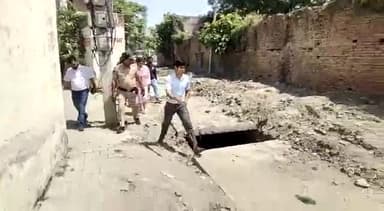 करनाल: रामनगर में बन रहे बरसाती नाले का निगम के आयुक्त ने किया निरीक्षण, नाली में गोबर डालने वालों को दी चेतावनी